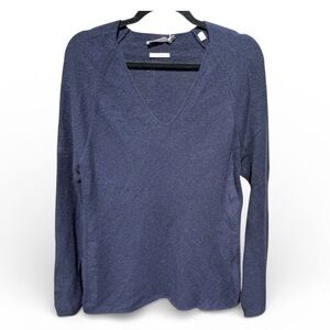 Vince Navy 100% Cashmere V-Neck Sweater – Size S